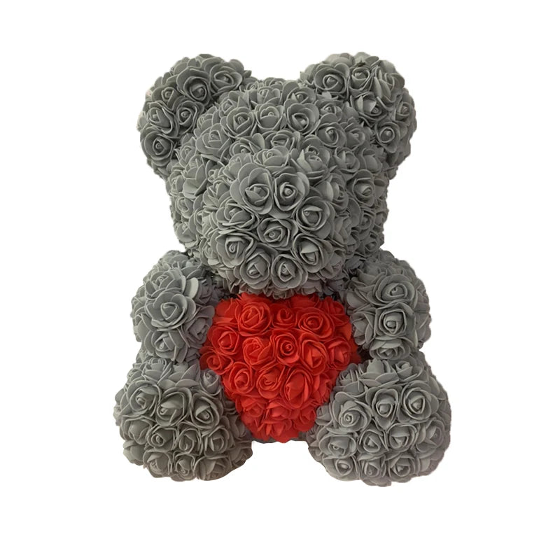 Handmade Rose Heart Teddy Bear