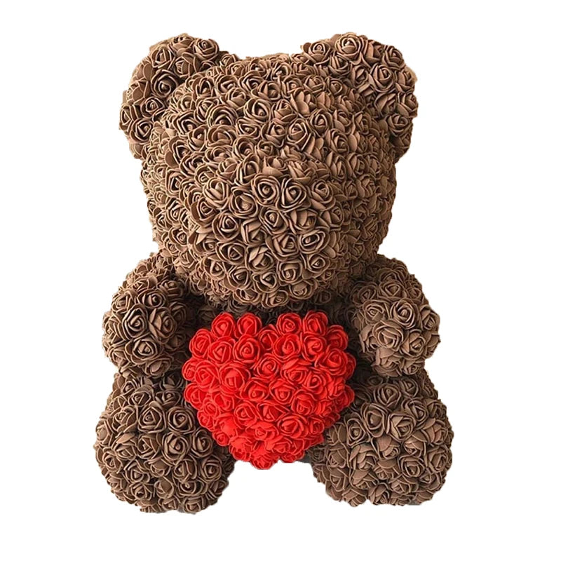 Handmade Rose Heart Teddy Bear