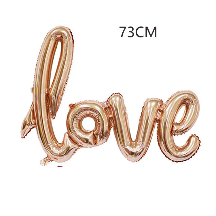 1PC Love and Heart Shaped Foil Balloon