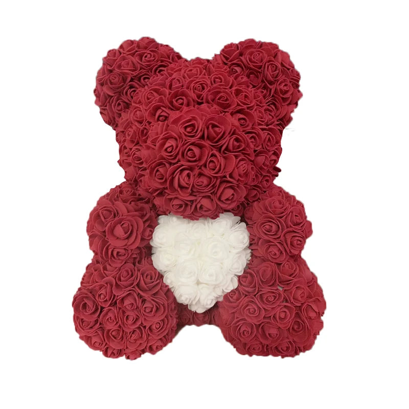 Handmade Rose Heart Teddy Bear