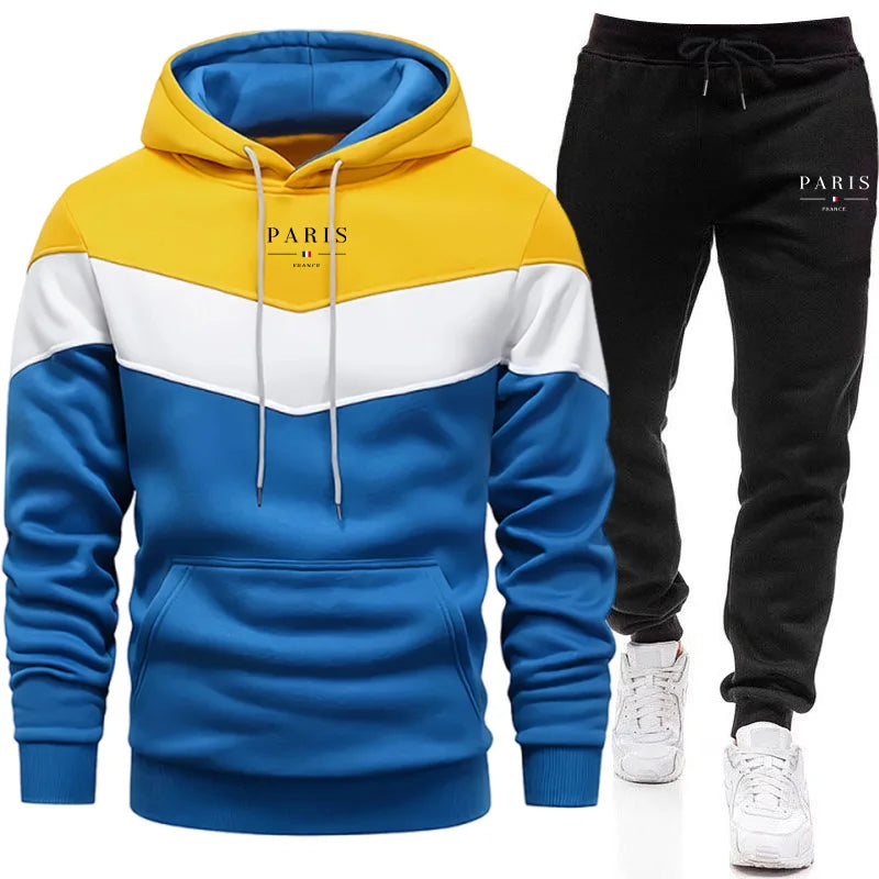 Men's Tricolour Tracksuit Set