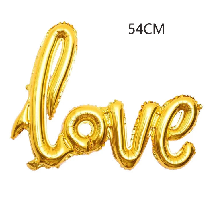 1PC Love and Heart Shaped Foil Balloon