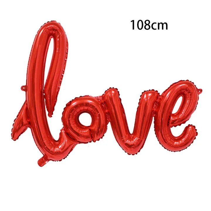 1PC Love and Heart Shaped Foil Balloon