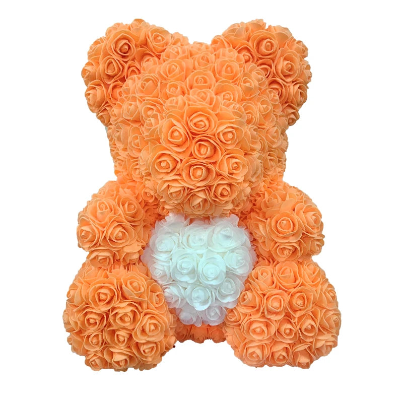 Handmade Rose Heart Teddy Bear
