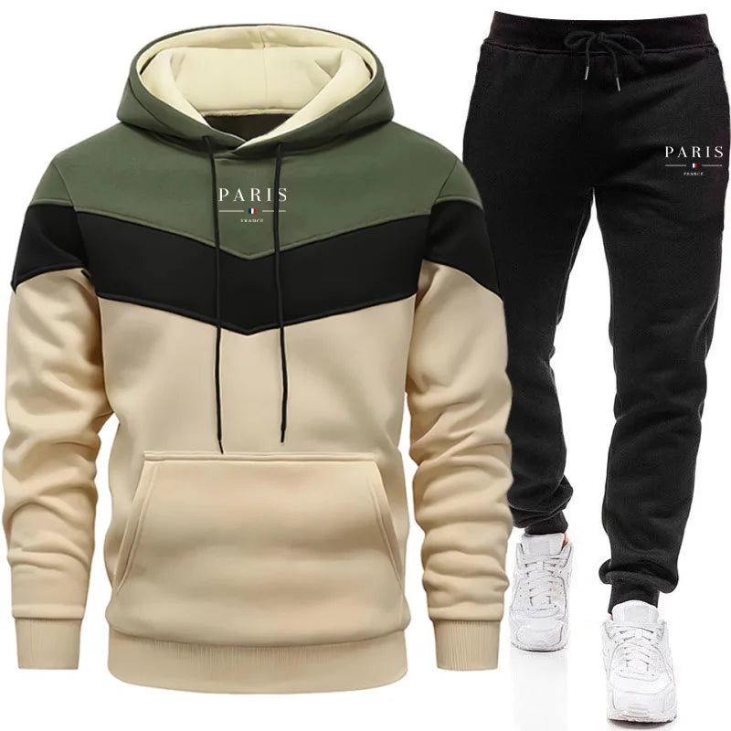 Men's Tricolour Tracksuit Set