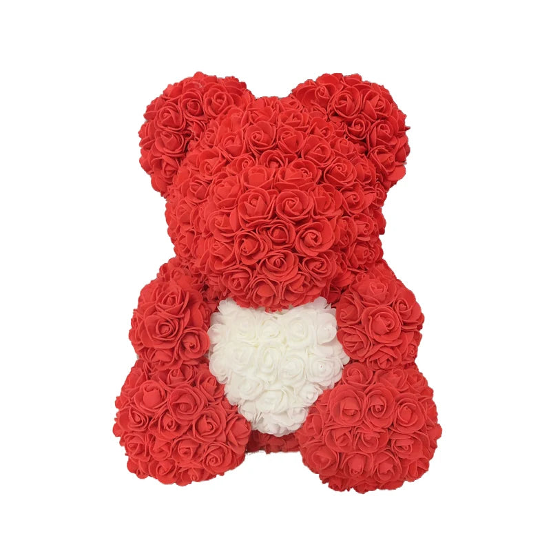 Handmade Rose Heart Teddy Bear