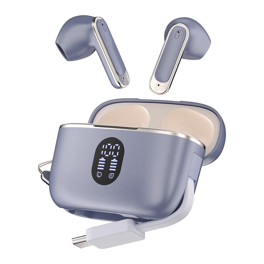 Ear Buds Wireless Earbuds BT 6.0 Headphones 48H Playback Built in Mic with LED Display Earphone for iPhone Andriod Phones - Awesam Goods