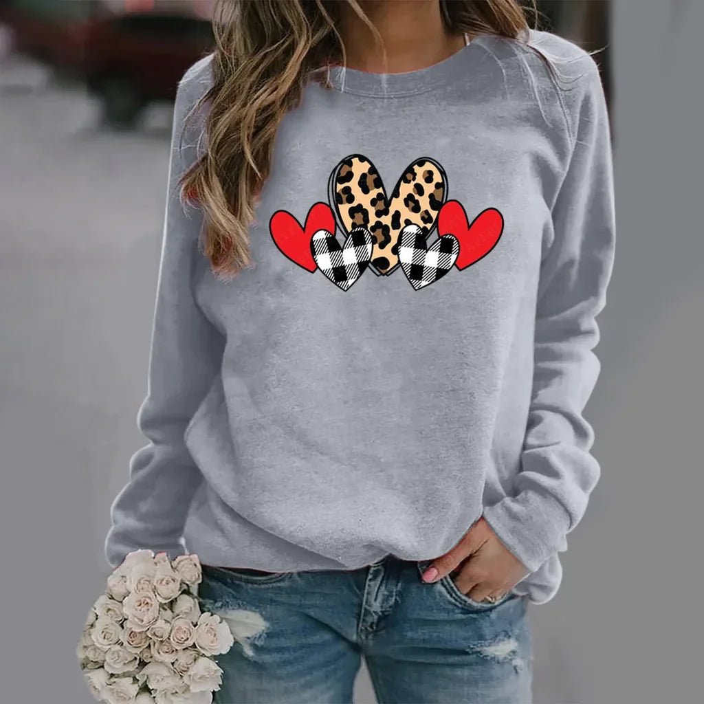 Love Printed Crew neck Sweatshirt - Awesam Goods