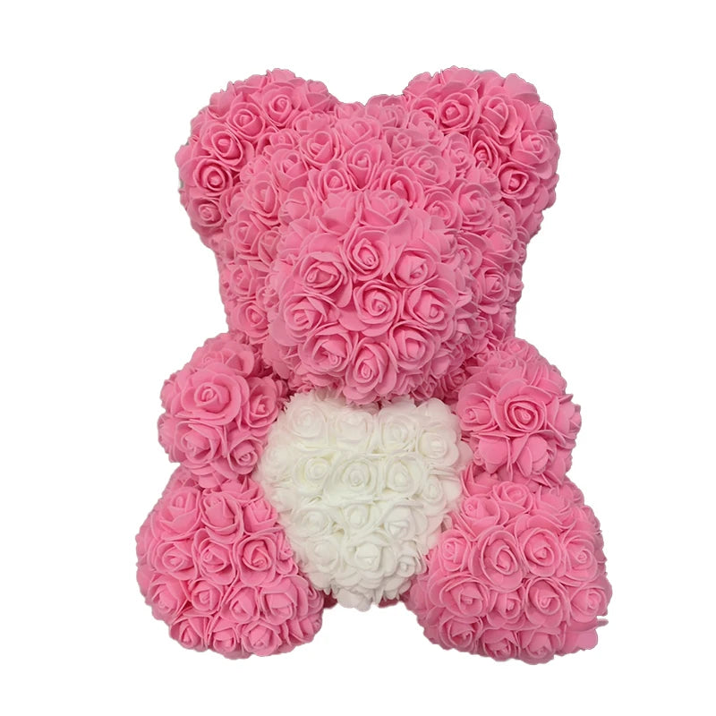 Handmade Rose Heart Teddy Bear