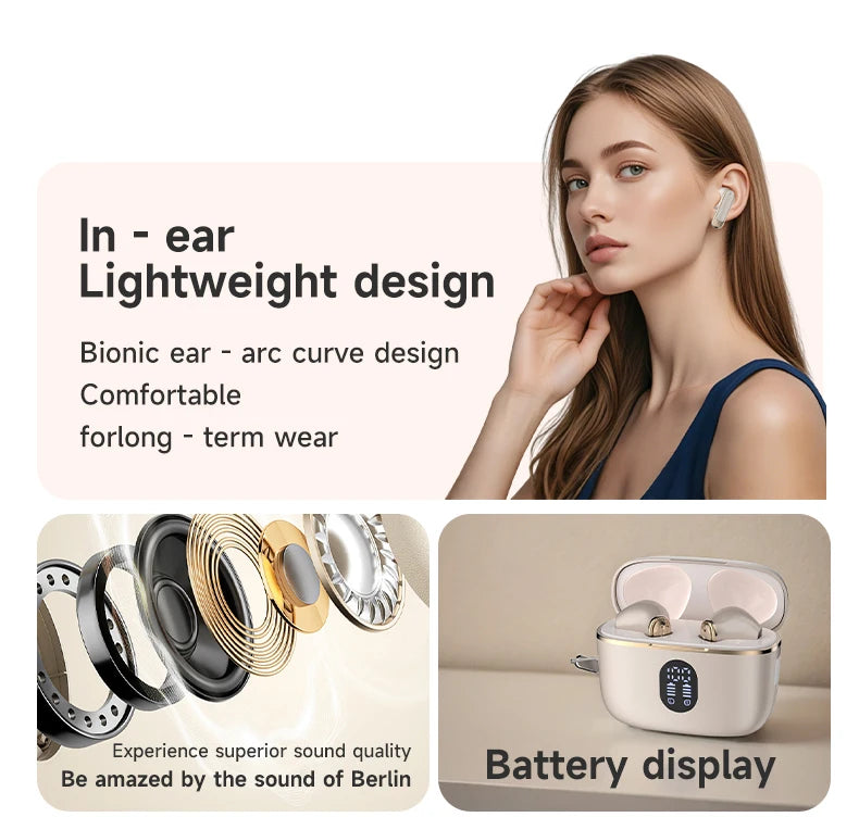 Wireless Earbuds with LED Display