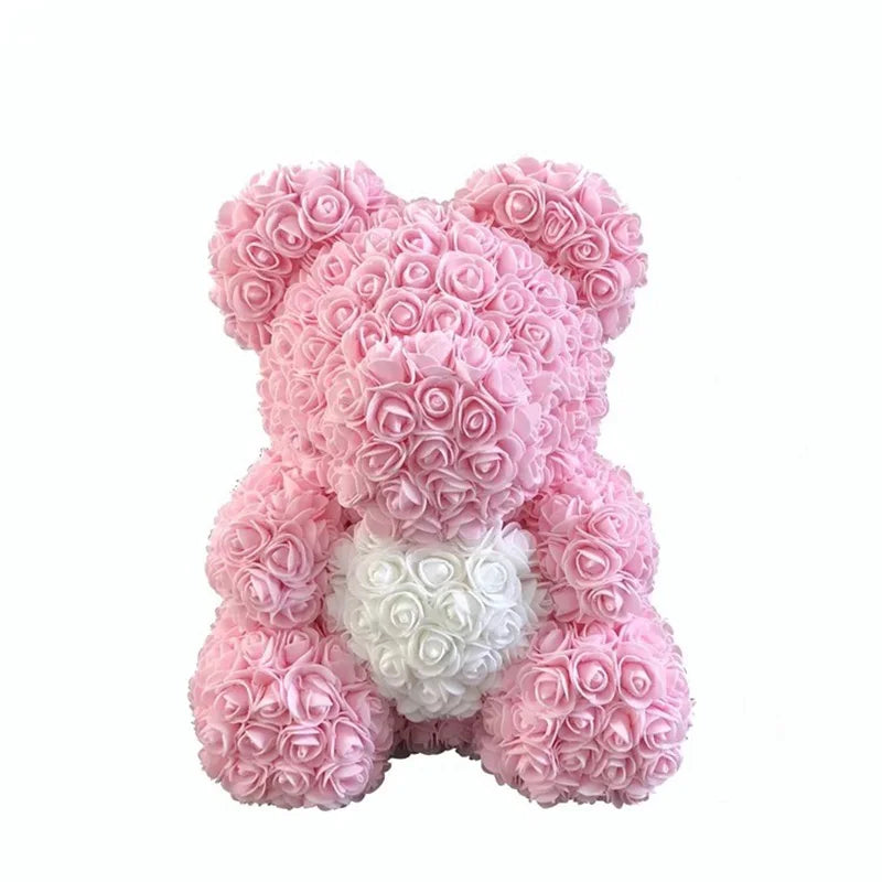 Handmade Rose Heart Teddy Bear