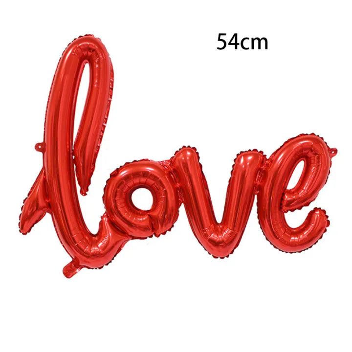 1PC Love and Heart Shaped Foil Balloon