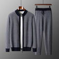 Pure Wool Zip-up Cardigan Set
