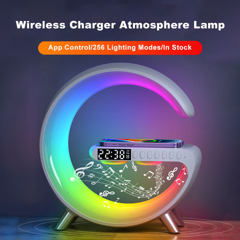 LED Lamp with Bluetooth Speaker & Wireless Charger