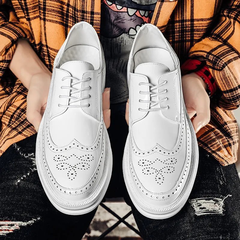 Mens Business Casual Korean Style Trendy British Mens Shoes - Awesam Goods