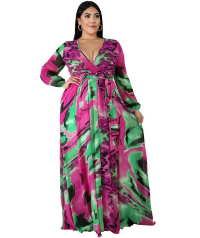 Floral Chiffon Beach Dress