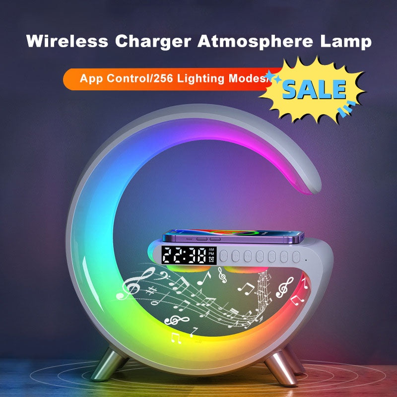 LED Lamp with Bluetooth Speaker & Wireless Charger
