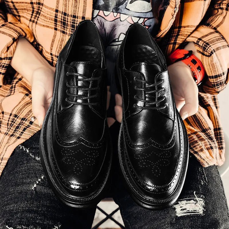 Mens Business Casual Korean Style Trendy British Mens Shoes - Awesam Goods