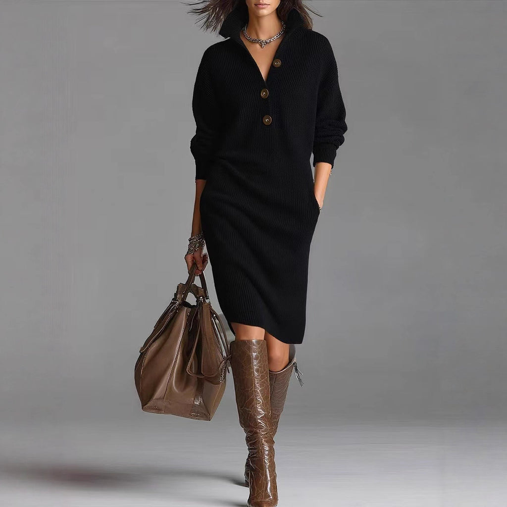 Midi Collar Sweater Dress