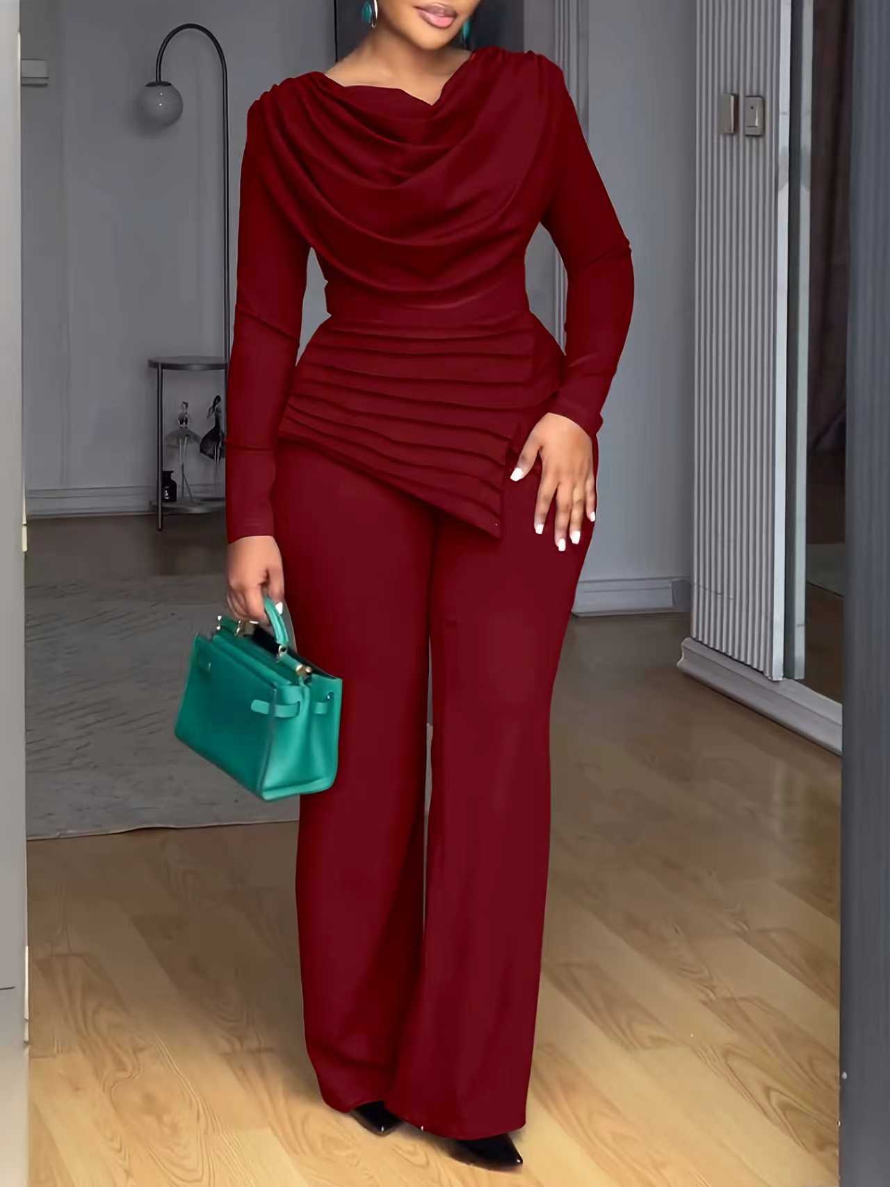 Cropped Top & Flared Bottom Set