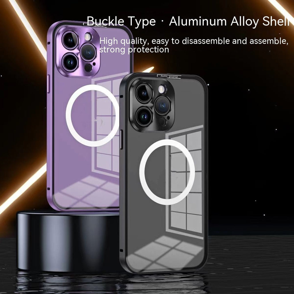 Metal Frame Phone Case Magnetic Spring Fastener Protective Case - Awesam Goods