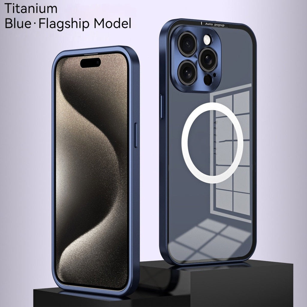 Metal Frame Phone Case Magnetic Spring Fastener Protective Case - Awesam Goods