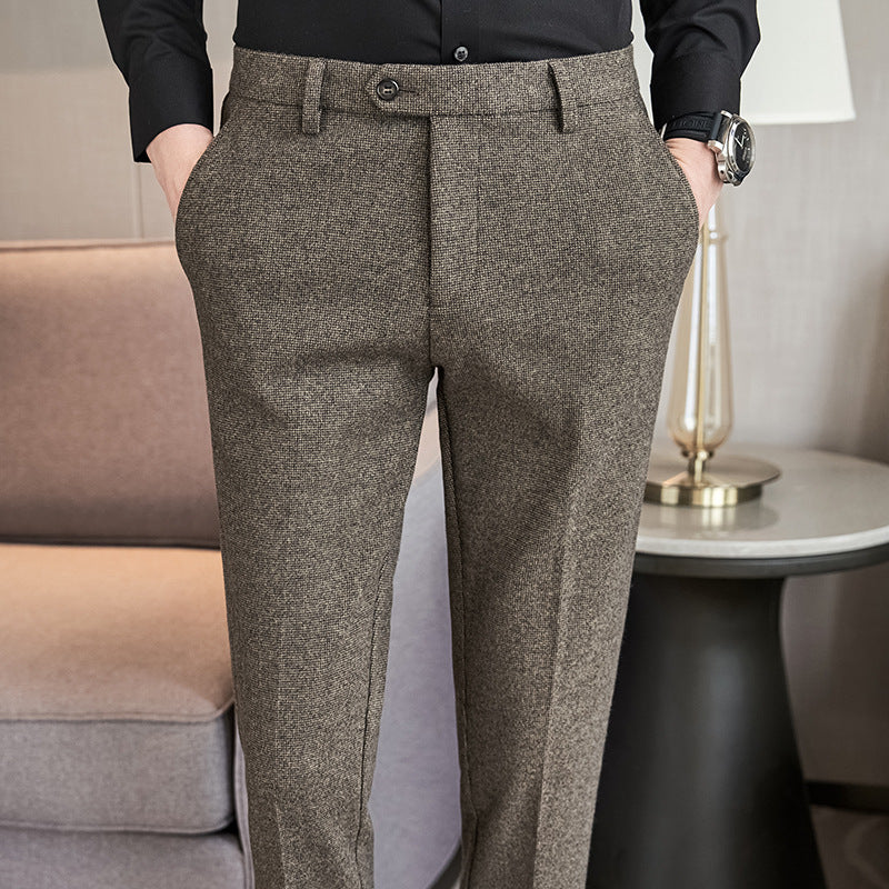 Sanded Fabric Skinny Trousers