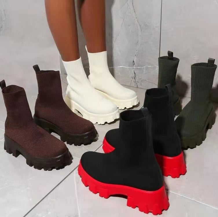 Platform Sock Boots