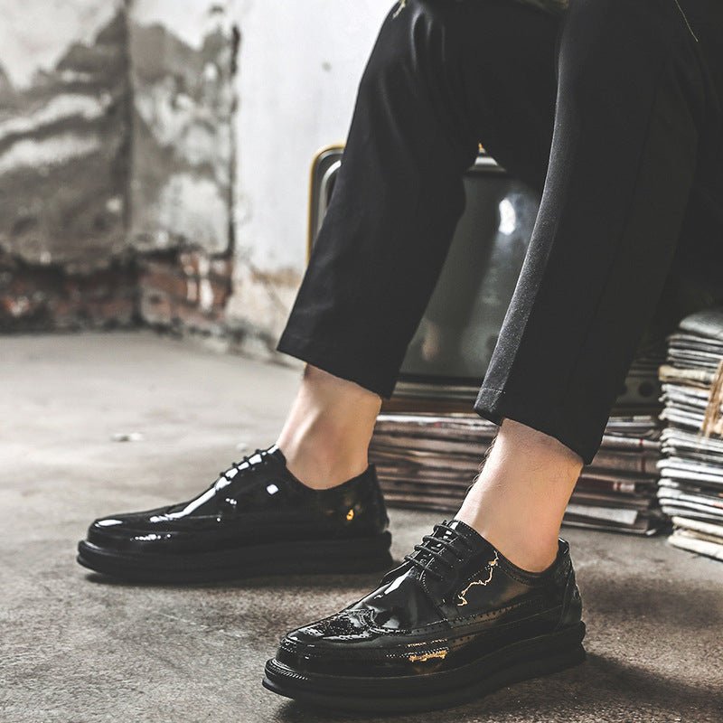 Mens Business Casual Korean Style Trendy British Mens Shoes - Awesam Goods